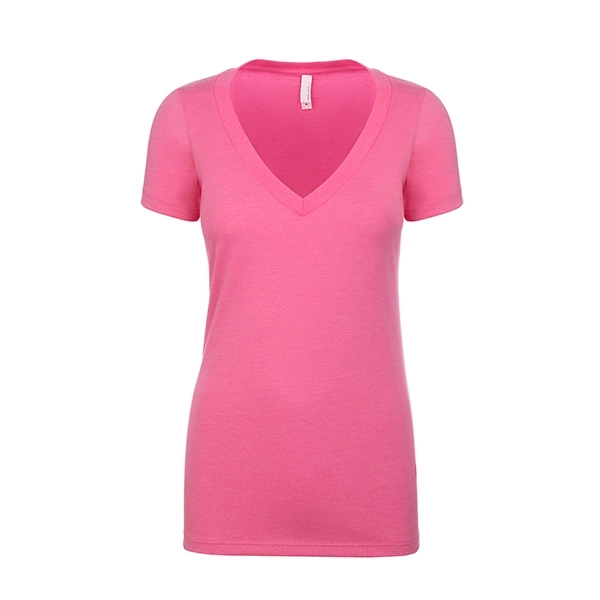 Women's CVC Deep V-Neck - Women's CVC Deep V-Neck - Image 8 of 32