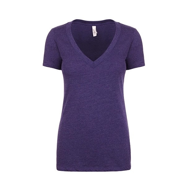 Women's CVC Deep V-Neck - Women's CVC Deep V-Neck - Image 26 of 32