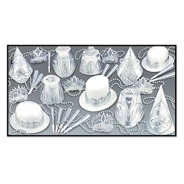 Silver Dollar New Year's Party Kit Assortment for 50 - Silver Dollar New Year's Party Kit Assortment for 50 - Image 0 of 0