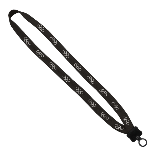 5/8" Polyester Lanyard with Plastic Clamshell & O-Ring