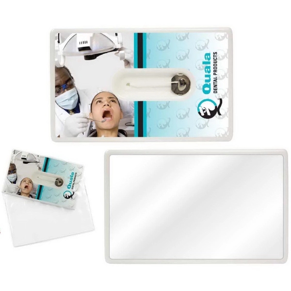 Custom Credit Card Style Dental Floss with Mirror