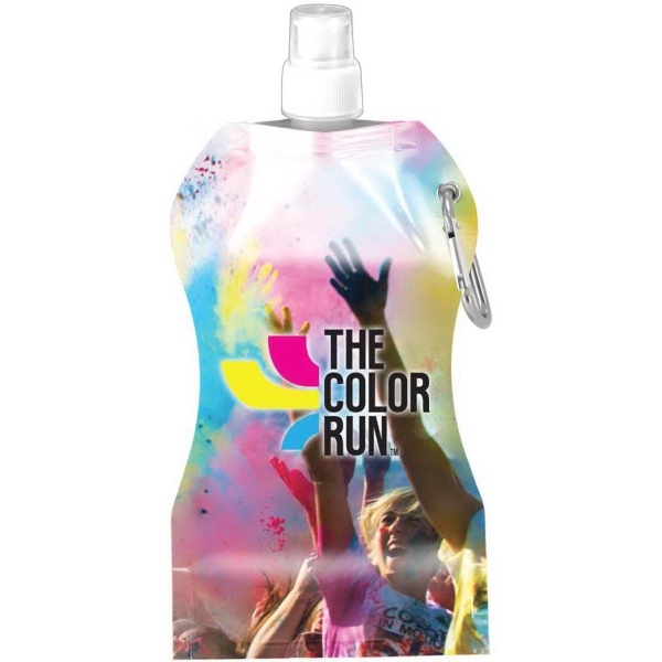 Custom Full Color Wave Collapsible Water Bottle