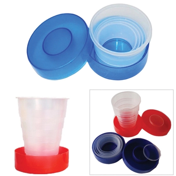 Plastic Folding Cup With Pill Box - Plastic Folding Cup With Pill Box - Image 0 of 0