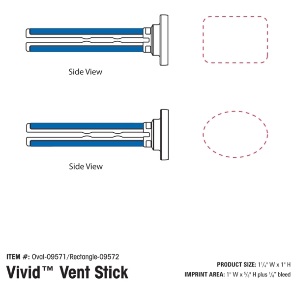 Custom Vivid™ Air Rectangle Vent Stick