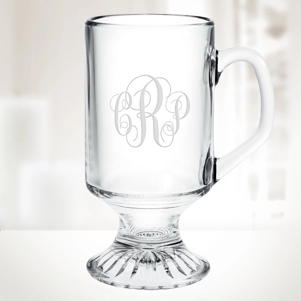 10 oz Irish Coffee Footed Glass Mug
