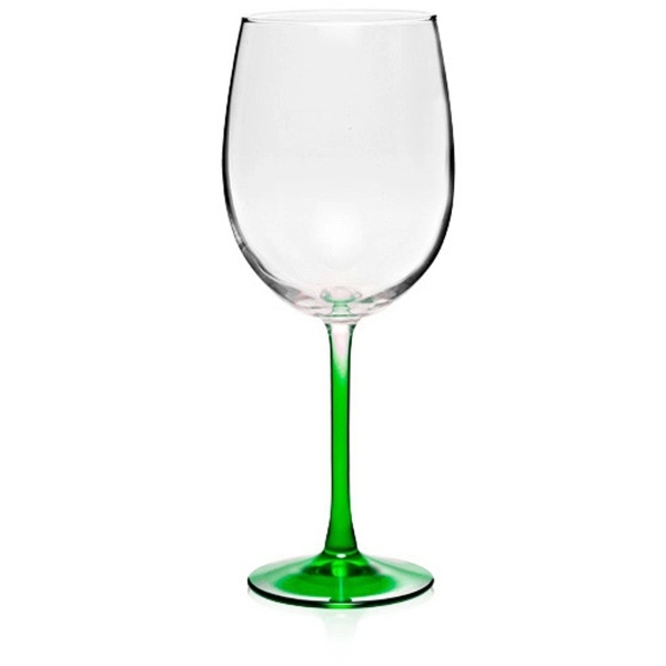 DISCOUNT PROMOS 10 ARC Cachet White Wine Glasses Set, 19 oz. - Barware,  Sturdy, Vibrant - Green