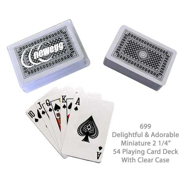 Popular Miniature Playing Card Deck, 54 Cards, 2 1/4" - Popular Miniature Playing Card Deck, 54 Cards, 2 1/4" - Image 0 of 10