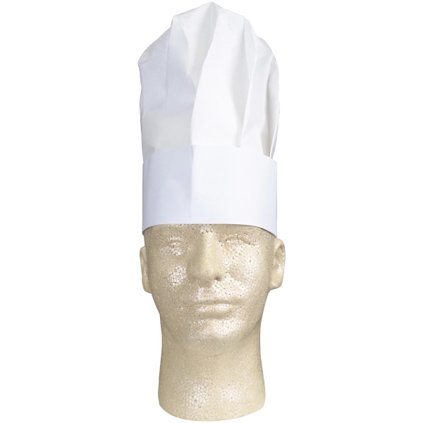 White Nonwoven Chef Hat with Slide Closer - White Nonwoven Chef Hat with Slide Closer - Image 1 of 1