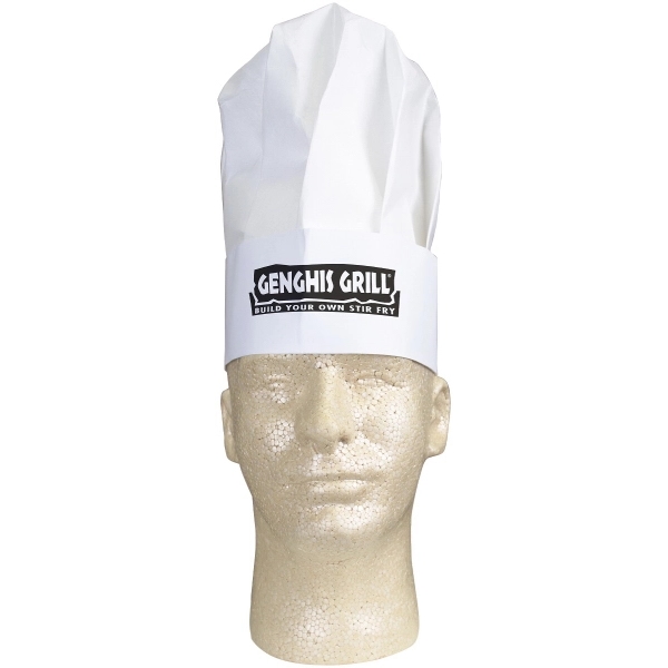 White Nonwoven Chef Hat with Slide Closer - White Nonwoven Chef Hat with Slide Closer - Image 0 of 1