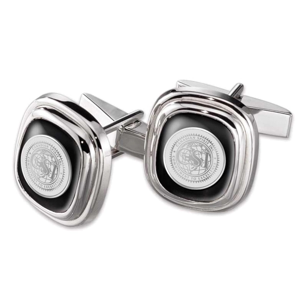 Sterling Silver Cufflinks with Dura Enamel Inset - Sterling Silver Cufflinks with Dura Enamel Inset - Image 0 of 0