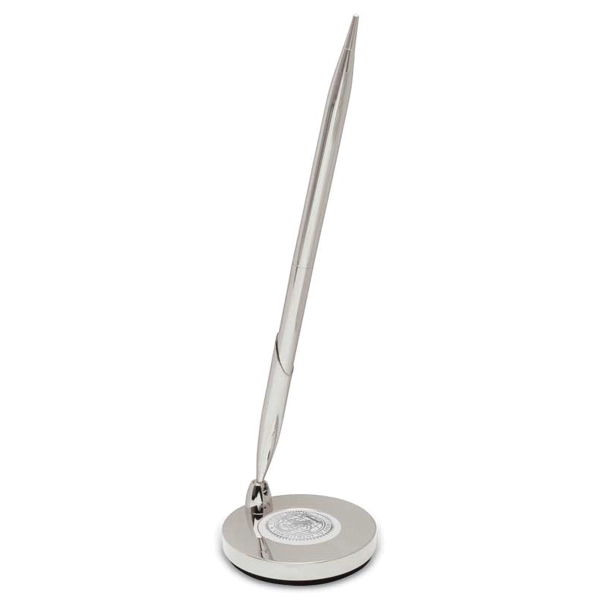 Silver Tone Pen Desk Set - Silver Tone Pen Desk Set - Image 0 of 0