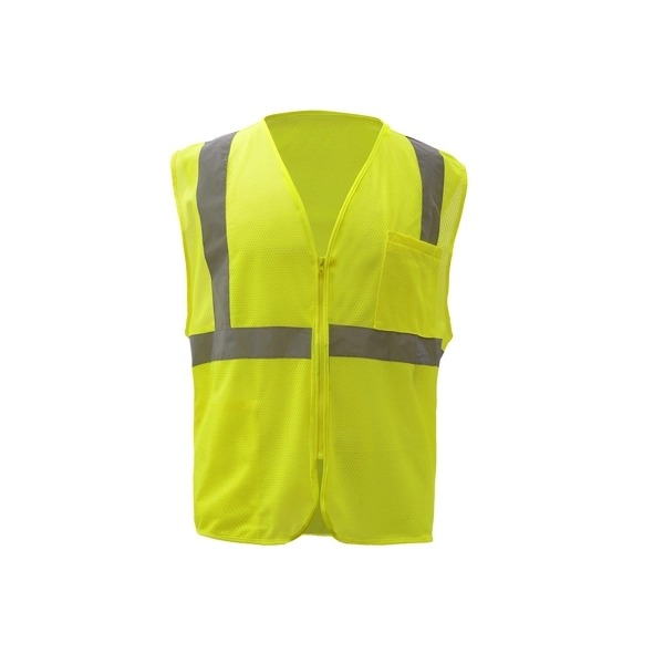 Standard Class 2 Mesh Zipper Safety Vest - Lime - Standard Class 2 Mesh Zipper Safety Vest - Lime - Image 0 of 1