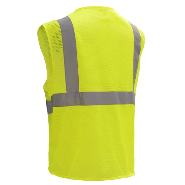 Standard Class 2 Mesh Zipper Safety Vest - Lime - Standard Class 2 Mesh Zipper Safety Vest - Lime - Image 1 of 1