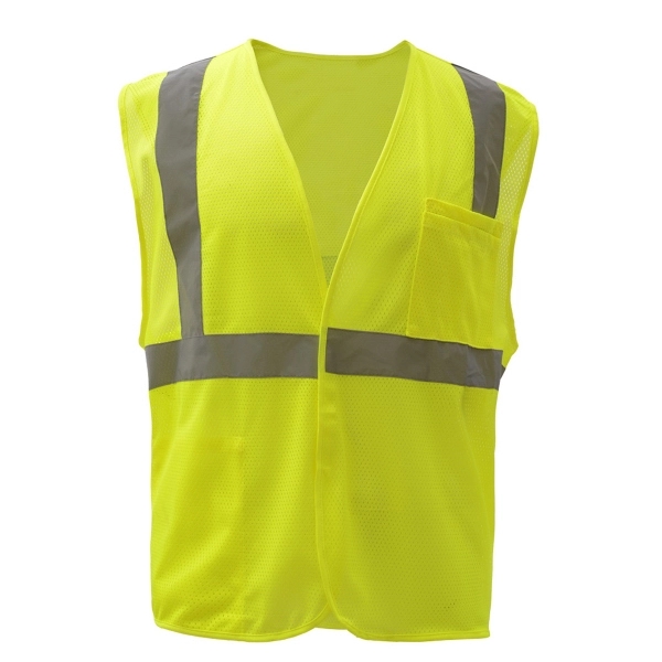 Standard Class 2 Hook & Loop Closure Safety Vest - Lime - Standard Class 2 Hook & Loop Closure Safety Vest - Lime - Image 0 of 3