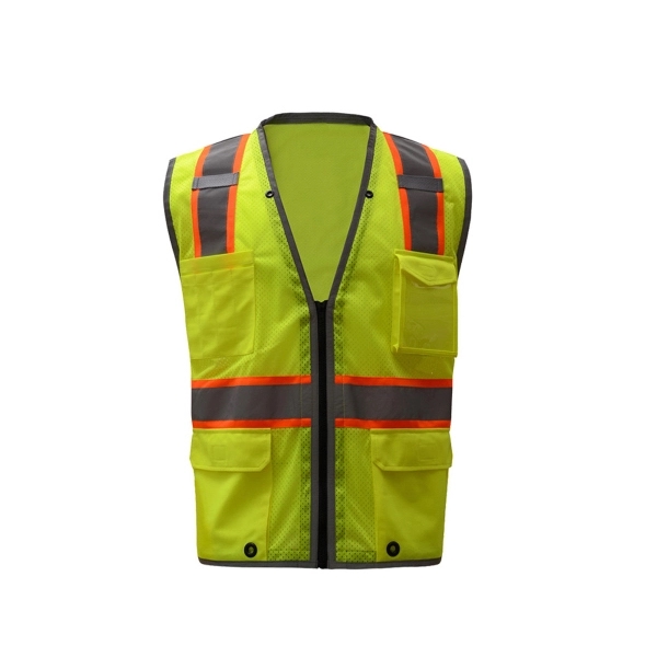 Class 2 Brilliant Heavy Duty Safety Vest - Lime - Class 2 Brilliant Heavy Duty Safety Vest - Lime - Image 0 of 3