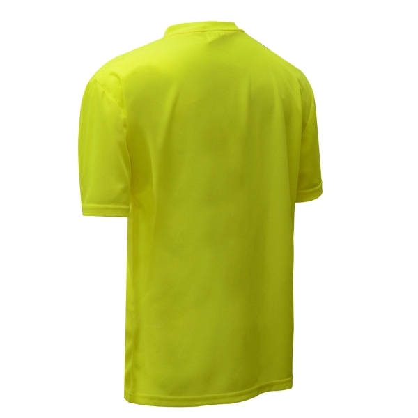Short Sleeve Safety T-Shirt with Chest Pocket - Lime - Short Sleeve Safety T-Shirt with Chest Pocket - Lime - Image 1 of 3