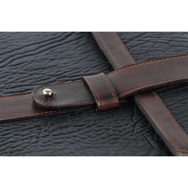 Buffalo Padfolio - Onyx with Walnut Vachetta Trim - Buffalo Padfolio - Onyx with Walnut Vachetta Trim - Image 2 of 9