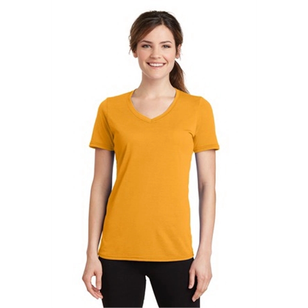 Port & Company Women's Performance Blend V-Neck Tee. - Port & Company Women's Performance Blend V-Neck Tee. - Image 5 of 66