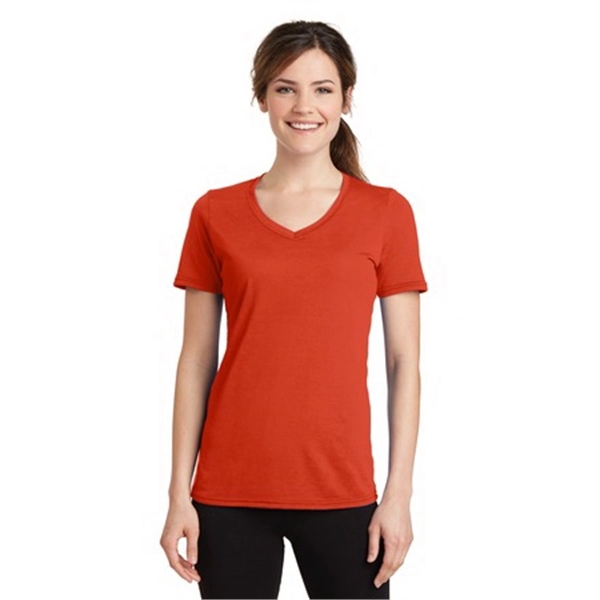 Port & Company Women's Performance Blend V-Neck Tee. - Port & Company Women's Performance Blend V-Neck Tee. - Image 8 of 66