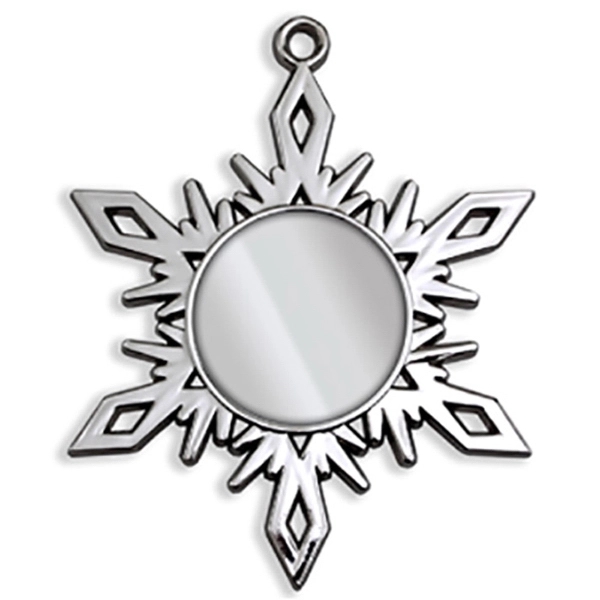 Nickel Snowflake Holiday Ornament (2-sided) - Nickel Snowflake Holiday Ornament (2-sided) - Image 1 of 5