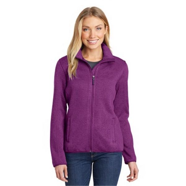 Port Authority Women's Sweater Fleece Jacket. - Port Authority Women's Sweater Fleece Jacket. - Image 2 of 30