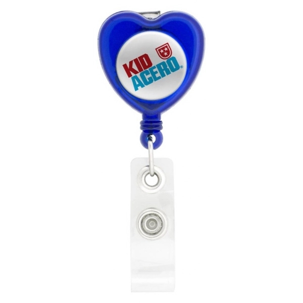 Heart Retractable Badge Holder - Heart Retractable Badge Holder - Image 1 of 4