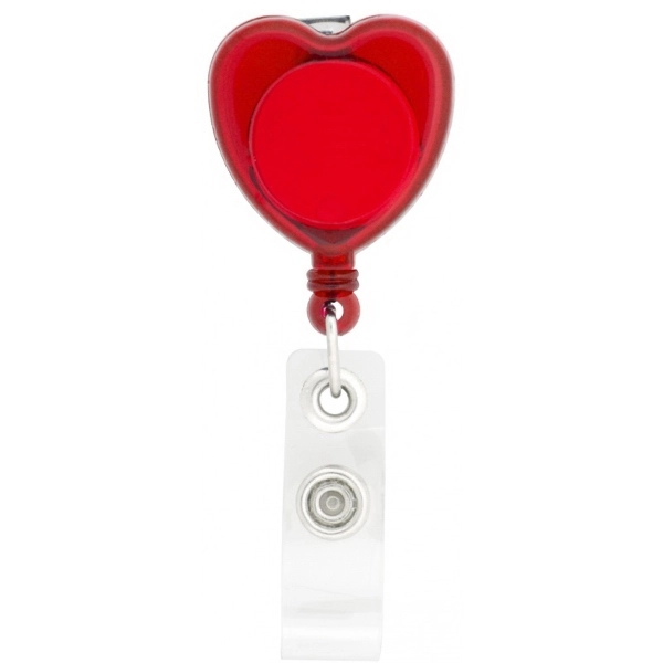 Heart Retractable Badge Holder - Heart Retractable Badge Holder - Image 4 of 4