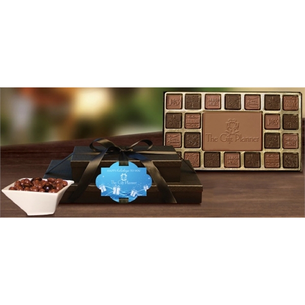 2 Piece Chocolate Nut Combo Holiday Gift Tower
