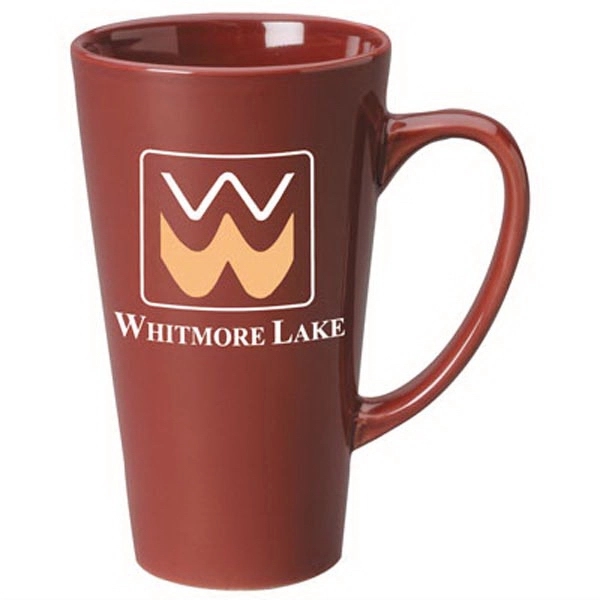 16 oz Tall Cafe Latte Gloss Funnel Style Mug - 16 oz Tall Cafe Latte Gloss Funnel Style Mug - Image 1 of 6