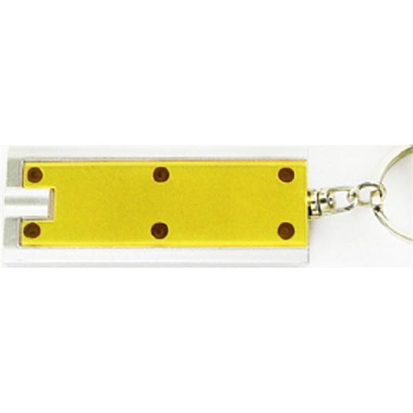 Slim rectangular flash light with swivel key chain - Slim rectangular flash light with swivel key chain - Image 1 of 7