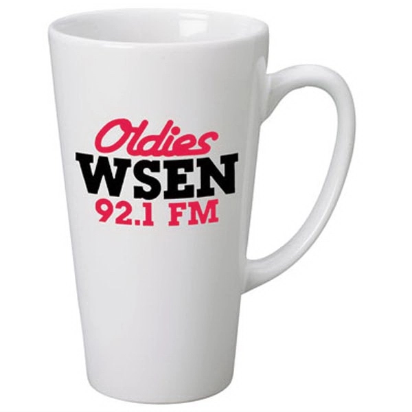 16 oz Cafe Latte Tall Funnel Gloss Mug - 16 oz Cafe Latte Tall Funnel Gloss Mug - Image 5 of 6