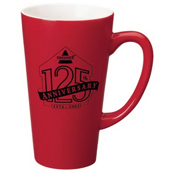 16 oz Cafe Latte Tall Funnel Gloss Mug - 16 oz Cafe Latte Tall Funnel Gloss Mug - Image 2 of 6