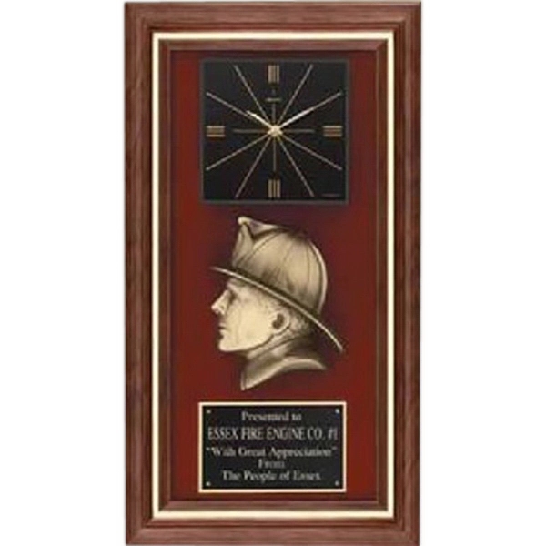 Genuine Walnut Plaque With Quartz Clock - Genuine Walnut Plaque With Quartz Clock - Image 0 of 0