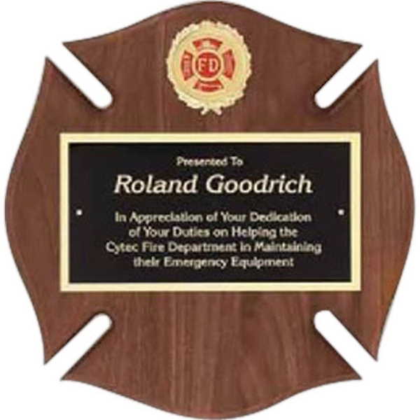 Genuine Walnut Maltese Cross Plaque - Genuine Walnut Maltese Cross Plaque - Image 0 of 0