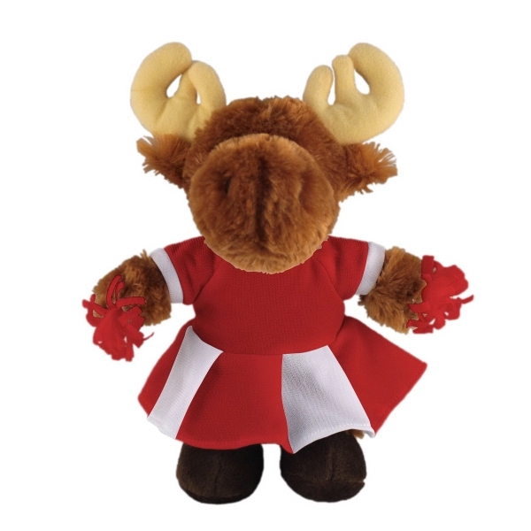 Soft Plush Stuffed Moose with Cheerleader Outfit - Soft Plush Stuffed Moose with Cheerleader Outfit - Image 3 of 3