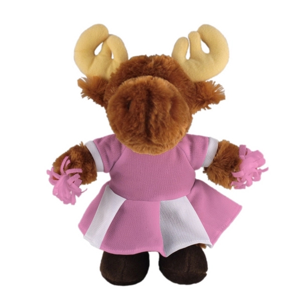 Soft Plush Stuffed Moose with Cheerleader Outfit - Soft Plush Stuffed Moose with Cheerleader Outfit - Image 2 of 3