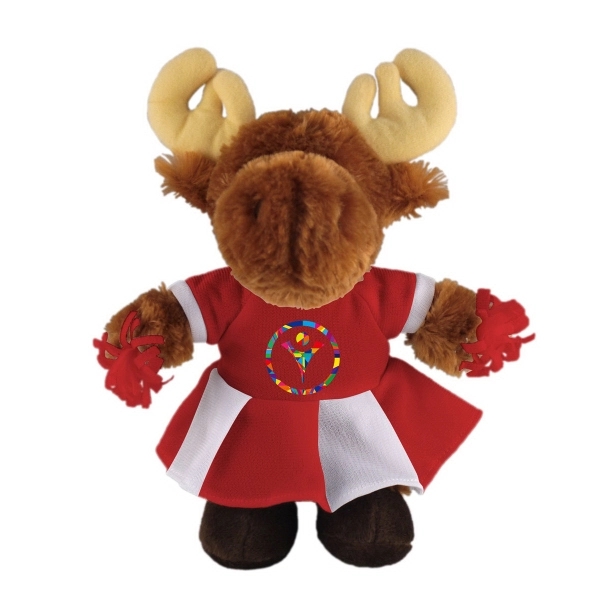 Soft Plush Stuffed Moose with Cheerleader Outfit - Soft Plush Stuffed Moose with Cheerleader Outfit - Image 0 of 3