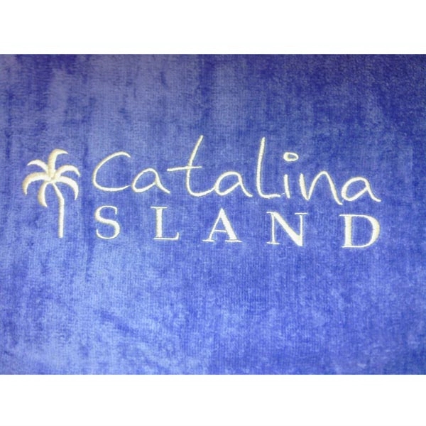 Caribbean Blue 30x60 Terry Velour Promotional Beach Towel. - Caribbean Blue 30x60 Terry Velour Promotional Beach Towel. - Image 4 of 4