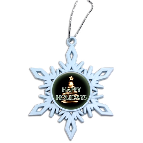 White Snowflake Christmas Holiday Ornament - White Snowflake Christmas Holiday Ornament - Image 0 of 2