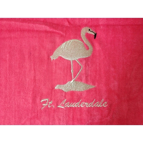Neon Pink 32x64 Terry Velour Beach Towels. - Neon Pink 32x64 Terry Velour Beach Towels. - Image 6 of 10