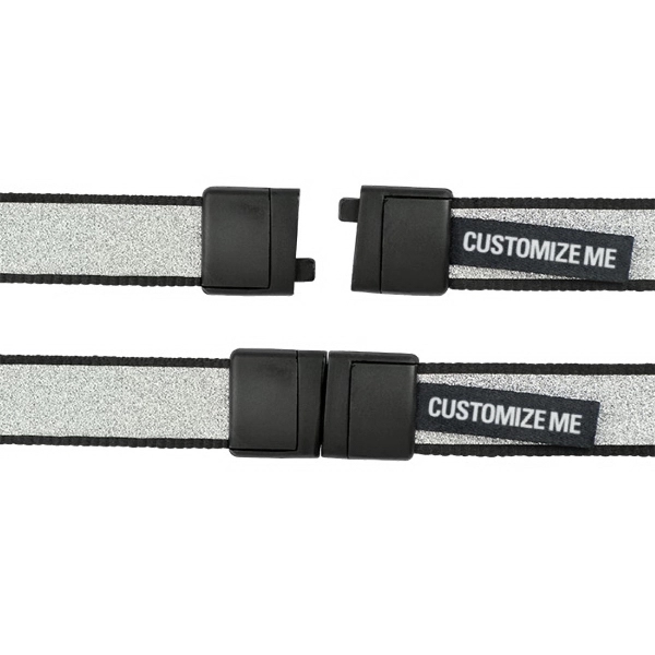 3/4" Glitter Tape Polyester Custom Silkscreen Lanyard - 3/4" Glitter Tape Polyester Custom Silkscreen Lanyard - Image 2 of 7
