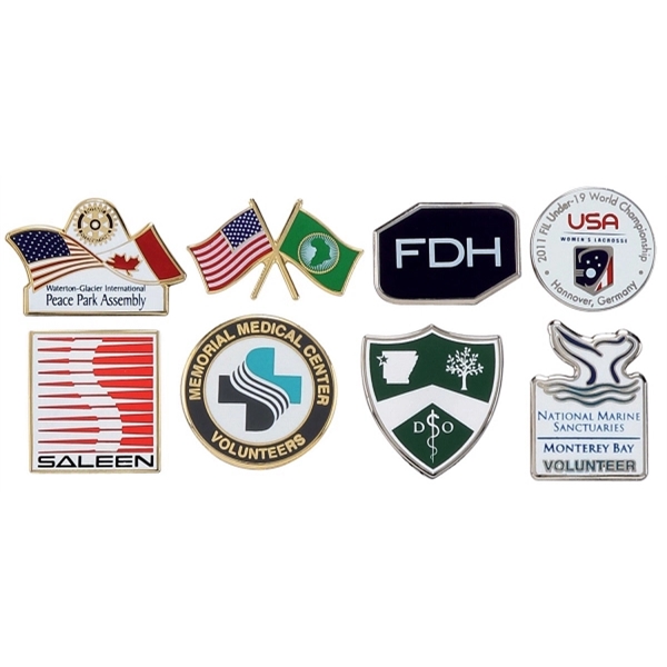 Cloisonne Silkscreened Lapel Pin - Cloisonne Silkscreened Lapel Pin - Image 0 of 1