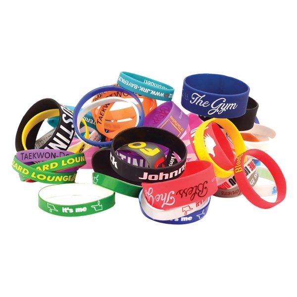 Silicone Wristband 1/2" ink filled Debossed w/ Color fill - Silicone Wristband 1/2" ink filled Debossed w/ Color fill - Image 10 of 10