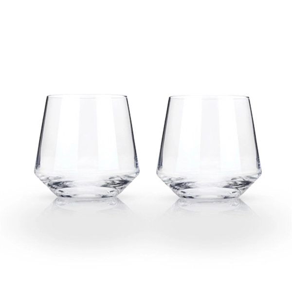 Viski® Raye Angled Crystal Cocktail Tumbler - Viski® Raye Angled Crystal Cocktail Tumbler - Image 9 of 9