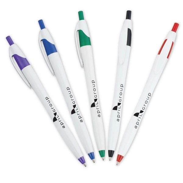 White Barrel European Design Ballpoint Pen - White Barrel European Design Ballpoint Pen - Image 0 of 5