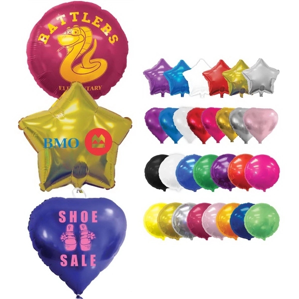 Custom 17" Star Shaped Foil Balloon