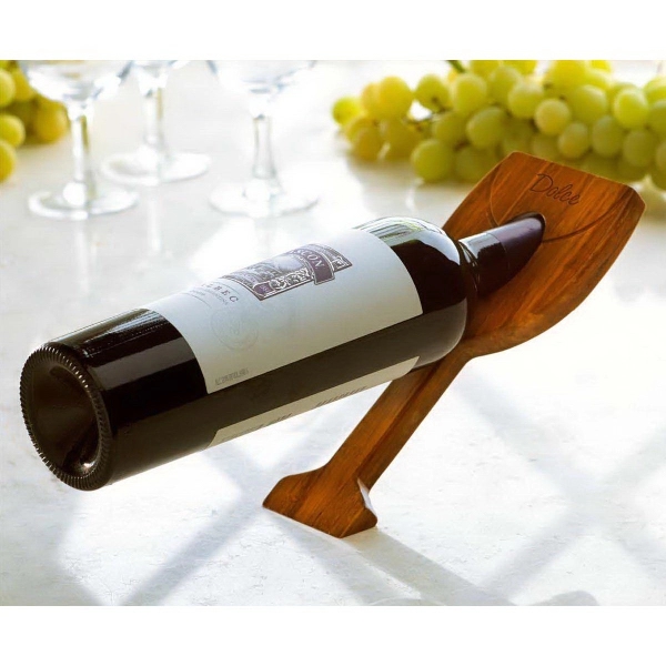 Sustainable Bamboo Gravity Wine Bottle Holder - Sustainable Bamboo Gravity Wine Bottle Holder - Image 1 of 1