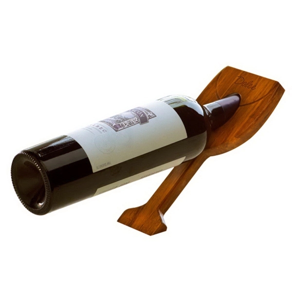 Sustainable Bamboo Gravity Wine Bottle Holder - Sustainable Bamboo Gravity Wine Bottle Holder - Image 0 of 1