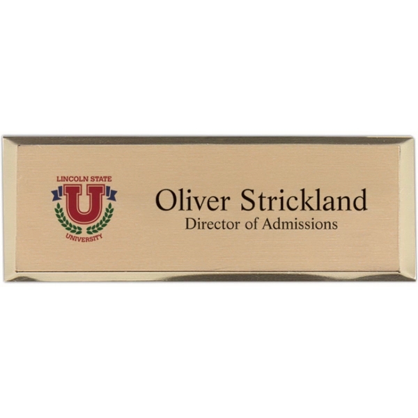 Metallic Full Color Name Badge 1 H " x 3" W - Metallic Full Color Name Badge 1 H " x 3" W - Image 0 of 0