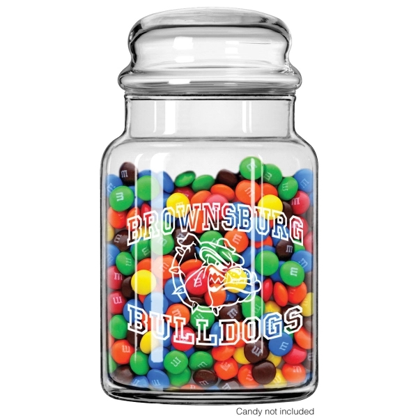 26 oz Glass Candy Jar with Bubble Top Lid